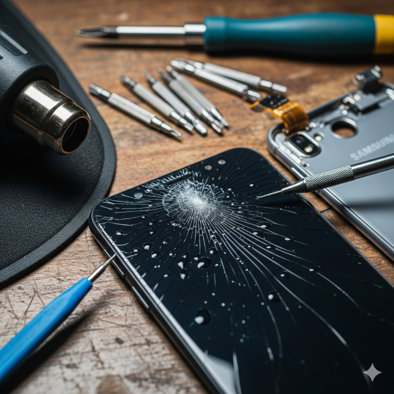 Schimbare Inlocuire Ecran Display Samsung A20E