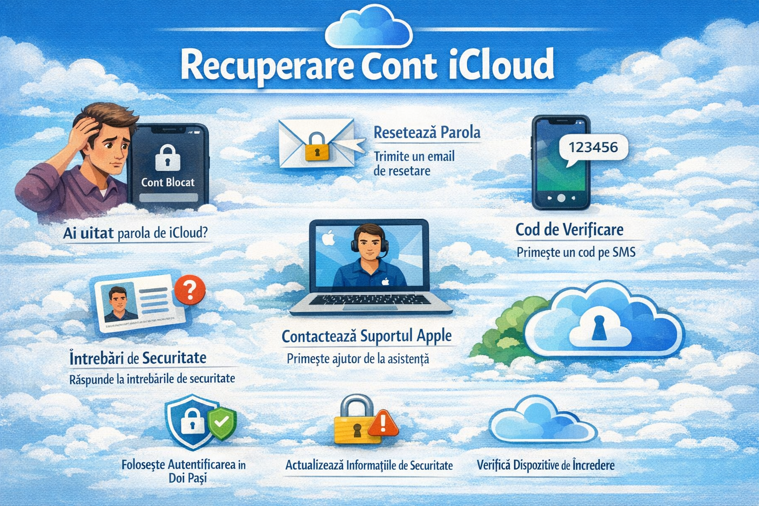 Am uitat parola de la contul de Icloud